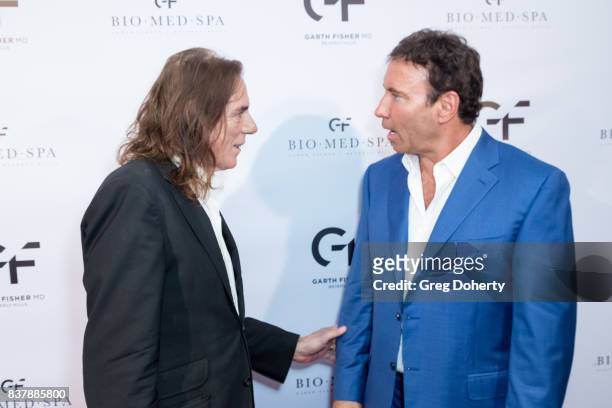 Celebrity Stylist George Blodwell and Dr. Garth Fisher attend the Official Launch Party Of Dr. Garth Fisher's BioMed Spa at Garth Fisher MD on August...