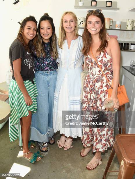 Caroline McGuire and Rebecca Taylor attend the Eberjey x Rebecca Taylor Launch Event at Chillhouse on August 23, 2017 in New York City.