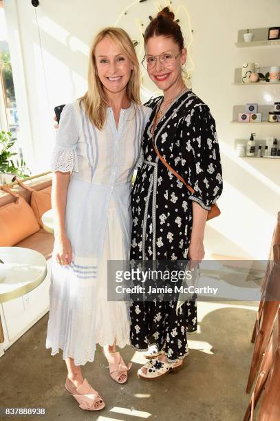 Rebecca Taylor and Christene Barberich attend the Eberjey x Rebecca Taylor Launch Event at Chillhouse on August 23, 2017 in New York City.