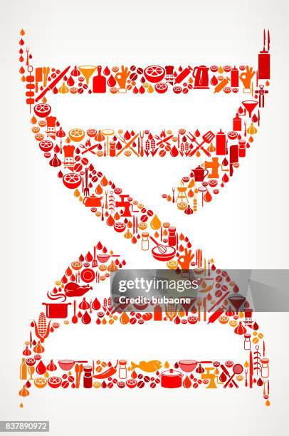 illustrazioni stock, clip art, cartoni animati e icone di tendenza di dna strand cooking e food vector icon pattern - salt molecule