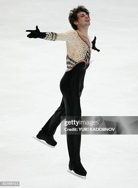 Brian Joubert of France performs his men's free skating on the 2nd day of the figure skating Cup of Russia, the fifth leg of the ISU Grand Prix...
