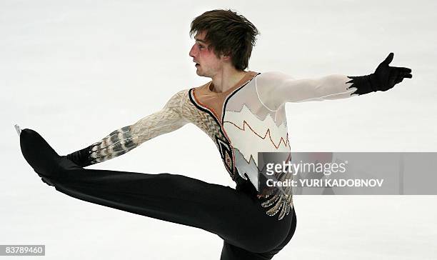 Brian Joubert of France performs his men's free skating on the 2nd day of the figure skating Cup of Russia, the fifth leg of the ISU Grand Prix...