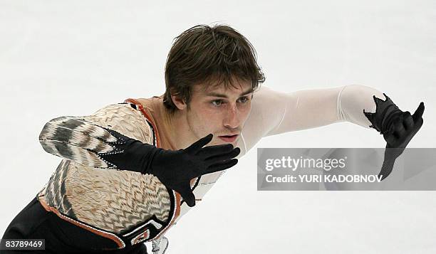 Brian Joubert of France performs his men's free skating on the 2nd day of the figure skating Cup of Russia, the fifth leg of the ISU Grand Prix...