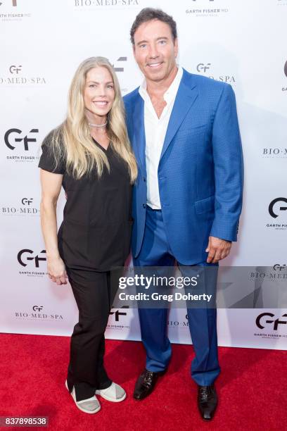 Jodie Emery and Dr. Garth Fisher attend the Official Launch Party Of Dr. Garth Fisher's BioMed Spa at Garth Fisher MD on August 22, 2017 in Beverly...