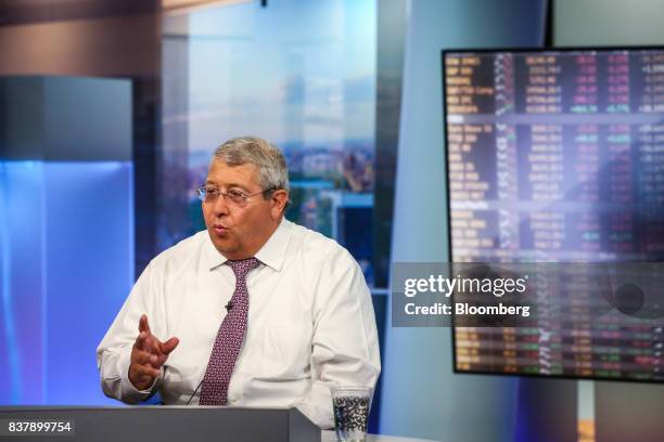 Steve Ricchiuto, chief U.S. Economist of Mizuho Securities USA LLC, speaks during a Bloomberg Television interview in New York, U.S., on Wednesday,...