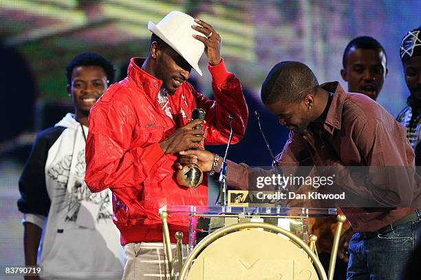 9ice holds his Award for BEst Hip Hop Artist at the MTV Africa Music Awards 2008 at the Abuja Velodrome on November 22, 2008 in Abuja, Nigeria.