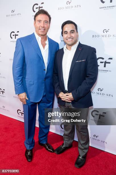 Dr. Garth Fisher and guest attend the Official Launch Party Of Dr. Garth Fisher's BioMed Spa at Garth Fisher MD on August 22, 2017 in Beverly Hills,...