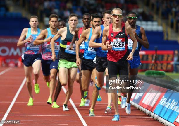 Evan JAGER of USA competes in the Emsley Carr Mile during Muller Grand Prix Birmingham as part of the IAAF Diamond League 2017 at Alexander Stadium...