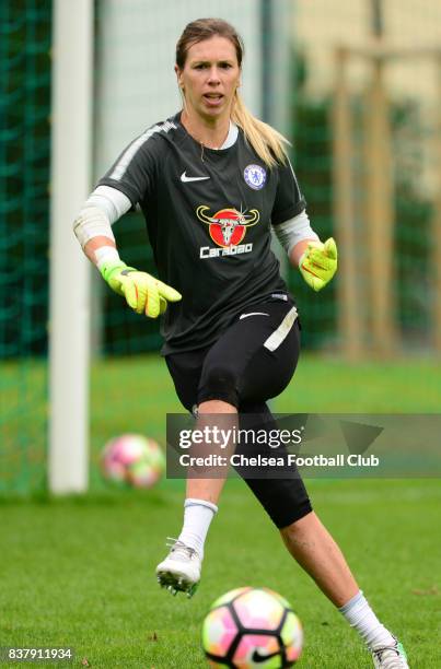 Carley Telford of Chelsea during a training session on August 23, 2017 in Schladming, Austria.