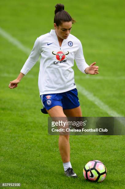 Karen Careny of Chelsea during a training session on August 23, 2017 in Schladming, Austria.