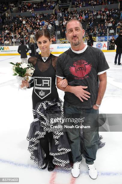 Jersey Fashion show with versions of the new Los Angeles Kings jersey during the intermission of the game against the Colorado Avalanche on November...