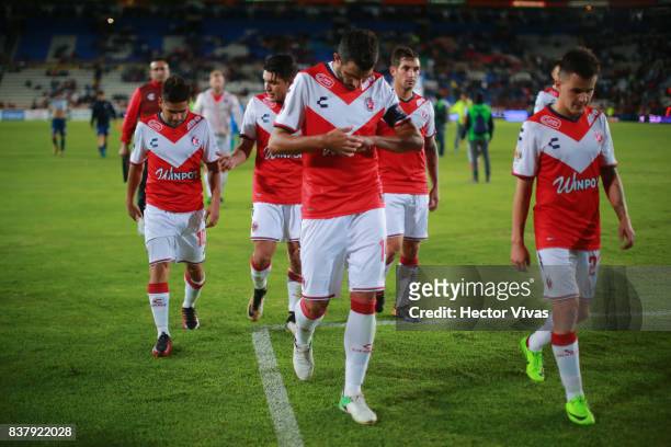 Players of Veracruz leave the field after losing the sixth round match between Pachuca and Veracruz as part of the Torneo Apertura 2017 Liga MX at...