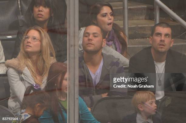 Los Angeles Dodgers catcher Russell Martin attends the NHL game between the Colorado Avalanche and the Los Angeles Kings during the game on November...