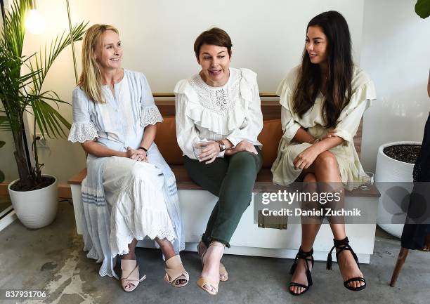 Rebecca Taylor, Mariela Rovito and Ali Mejia attend the Eberjey x Rebecca Taylor Launch Event at Chillhouse on August 23, 2017 in New York City.