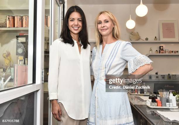 Heather Shimokawa and Rebecca Taylor attend the Eberjey x Rebecca Taylor Launch Event at Chillhouse on August 23, 2017 in New York City.