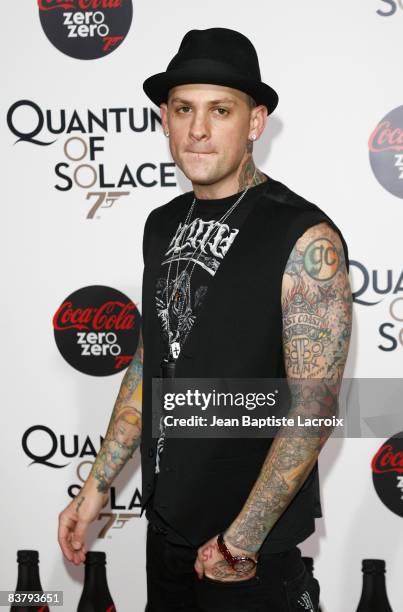 Benji Madden arrives at the pre-screening of "Bond 007: Quantum Of Solace" on November 13, 2008 in Los Angeles, California.