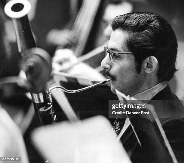 Stanley Scheller, Bassoonist, Concentrates On This Music. Credit: Denver Post