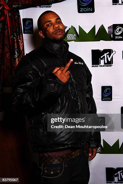 The Game poses backstage at the MTV Africa Music Awards 2008 at the Abuja Velodrome on November 22, 2008 in Abuja, Nigeria.