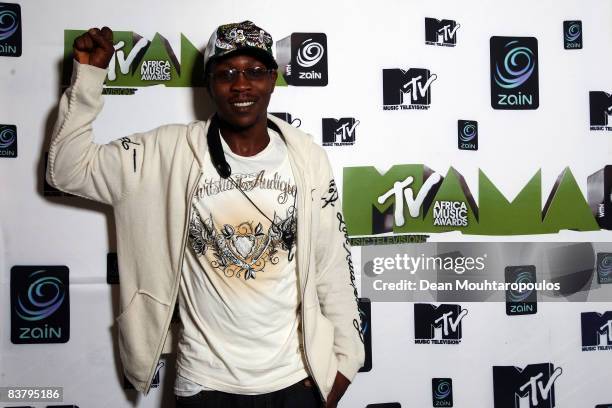 Seun Kuti poses backstage at the MTV Africa Music Awards 2008 at the Abuja Velodrome on November 22, 2008 in Abuja, Nigeria.