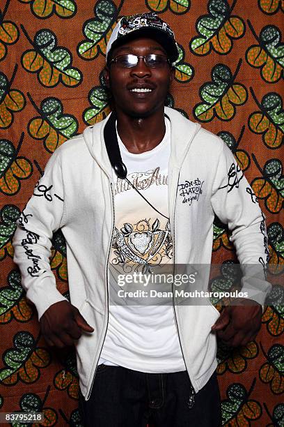 Seun Kuti poses backstage at the MTV Africa Music Awards 2008 at the Abuja Velodrome on November 22, 2008 in Abuja, Nigeria.