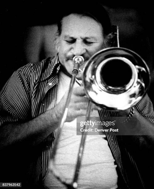 Carl Fontana, Left, Works Out On Trome Four dozen of the nation's top Jazz Credit: Denver Post Inc.