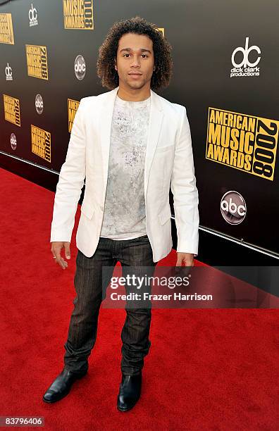 Actor Corbin Bleu arrives at the 2008 American Music Awards held at Nokia Theatre L.A. LIVE on November 23, 2008 in Los Angeles, California.