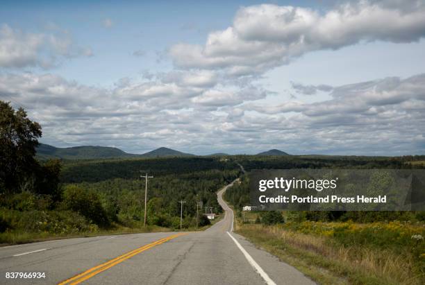 Views from Route 11, known as the Katahdin Woods and Waters Scenic Byway.