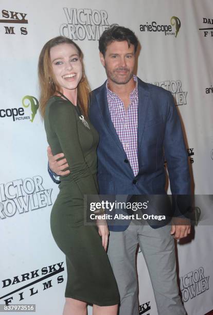 Actress Jennifer Cipolla and actor Dave Sheridan arrive for the "Hatchet" 10th Anniversary Celebration held at ArcLight Cinemas on August 22, 2017 in...