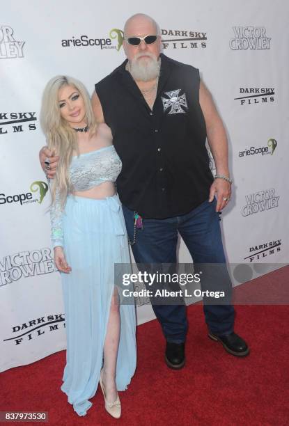 Actor R. A. Mihailoff and Amar Hilton arrive for the "Hatchet" 10th Anniversary Celebration held at ArcLight Cinemas on August 22, 2017 in Hollywood,...