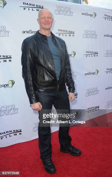 Actor Derek Mears arrives for the "Hatchet" 10th Anniversary Celebration held at ArcLight Cinemas on August 22, 2017 in Hollywood, California.