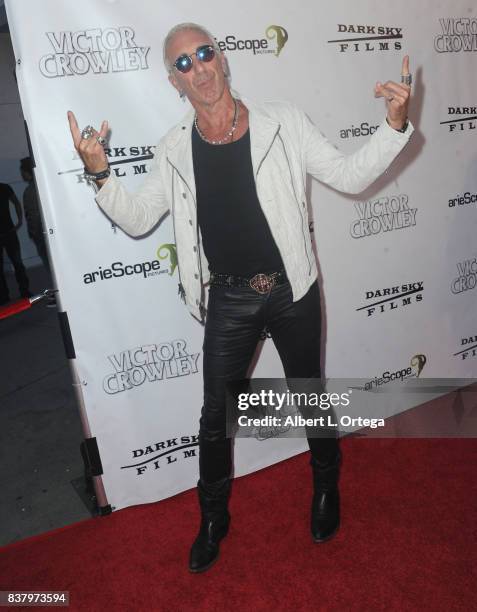 Musician Dee Snider arrives for the "Hatchet" 10th Anniversary Celebration held at ArcLight Cinemas on August 22, 2017 in Hollywood, California.