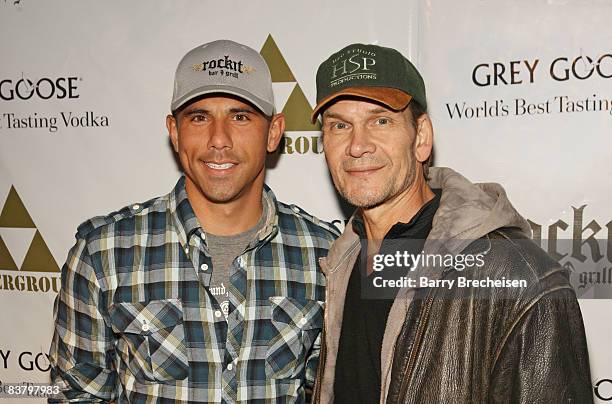 Billy Dec and Patrick Swayze attend The Beast Wrap - Party presented by Grey Goose Vodka at The Underground on November 23, 2008 in Chicago, Illinois.