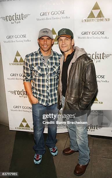 Billy Dec and Patrick Swayze attend The Beast Wrap - Party presented by Grey Goose Vodka at The Underground on November 23, 2008 in Chicago, Illinois.