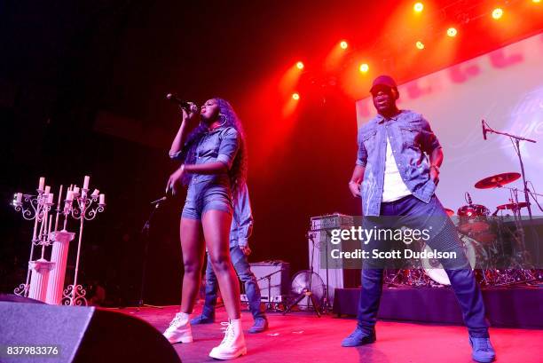 Singer Justine Skye performs onstage during the GIRL CULT Festival at The Fonda Theatre on August 20, 2017 in Los Angeles, California.