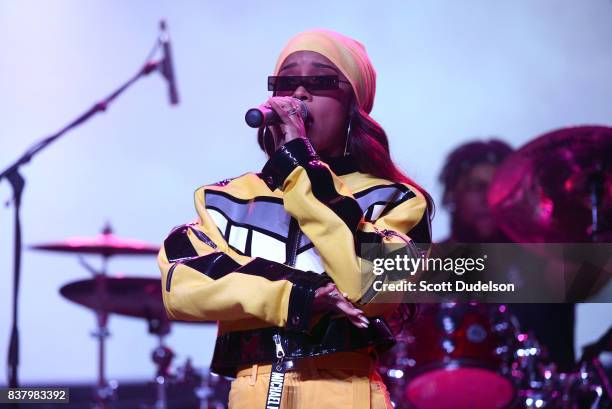 Singer Serayah performs onstage during the GIRL CULT Festival at The Fonda Theatre on August 20, 2017 in Los Angeles, California.