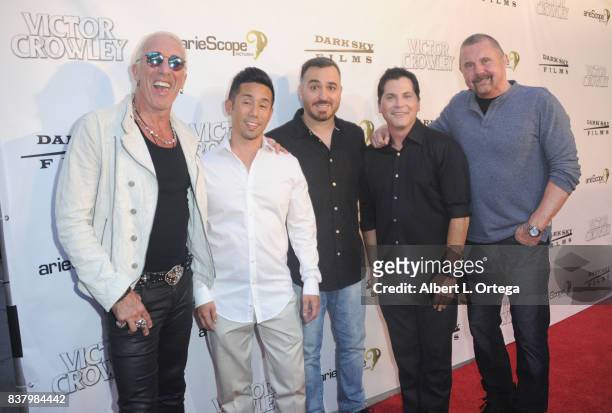 Dee Snider, Parry Shen, Brian Quinn, Adam Green and Kane Hodder arrive for the "Hatchet" 10th Anniversary Celebration held at ArcLight Cinemas on...