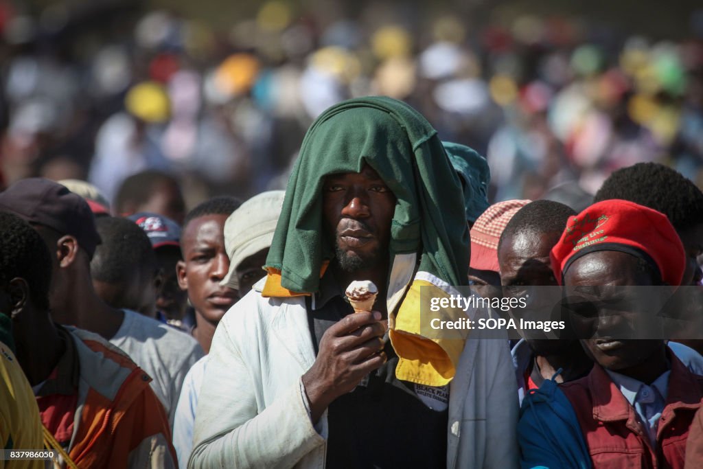 A young man attending a Youth Interface rally addressed by...