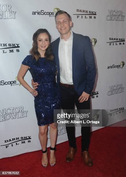 Actress Laura Ortiz and Adrian Boeckeler arrive for the "Hatchet" 10th Anniversary Celebration held at ArcLight Cinemas on August 22, 2017 in...
