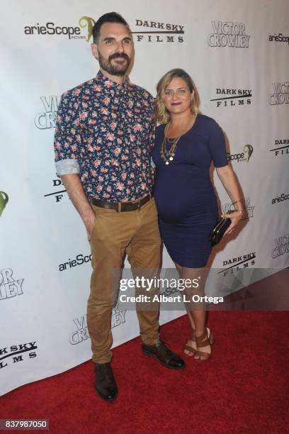 Actress Eileen Abarrca and Garret Vander Leun arrive for the "Hatchet" 10th Anniversary Celebration held at ArcLight Cinemas on August 22, 2017 in...