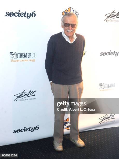 Comic Book Icon Stan Lee arrives for the Extraordinary: Stan Lee Tribute held at Saban Theatre on August 22, 2017 in Beverly Hills, California.