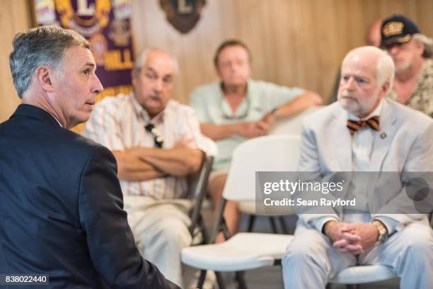 Rep. Tom Rice speaks with constituents during a congressional town hall meeting August 23, 2017 in Society Hill, South Carolina. Topics of concern...