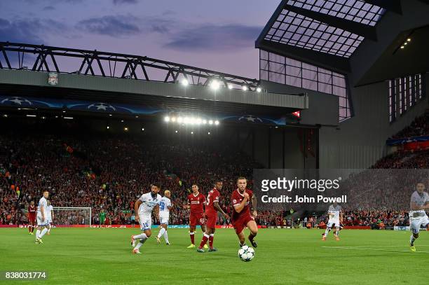 General view during the UEFA Champions League Qualifying Play-Offs round second leg match between Liverpool FC and 1899 Hoffenheim at Anfield on...
