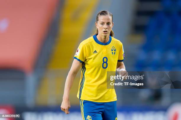 Lotta Schelin of Sweden looks on during the Group B match between Germany and Sweden during the UEFA Women's Euro 2017 at Rat Verlegh Stadion on July...