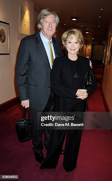 Michael Rudman and Felicity Kendal attends the reception for the Evening Standard Theatre Awards 2008 at the Royal Opera House on November 24, 2008...