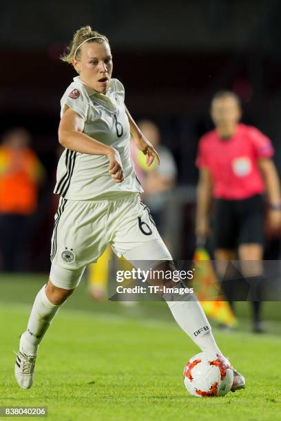 Kristin Demann of Germany controls the ball during the Group B match between Germany and Sweden during the UEFA Women's Euro 2017 at Rat Verlegh...