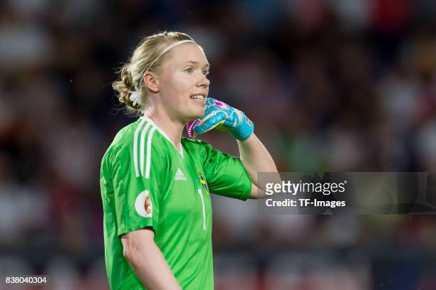 Goalkeeper Hedvig Lindahl of Sweden looks on during the Group B match between Germany and Sweden during the UEFA Women's Euro 2017 at Rat Verlegh...