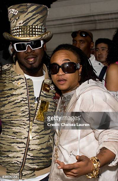 Recording artist T-Pain and actor Orlando Brown attend Interscope, Geffen, and A&M Records Official American Music Awards After Party at Boulevard3...