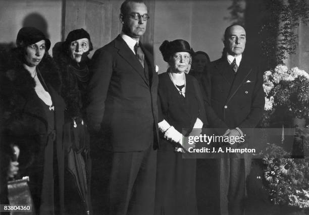 German diplomat Leopold von Hoesch at the Anglo-German Club in Carlton Gardens, London, where he has just opened a sale of works by the German...