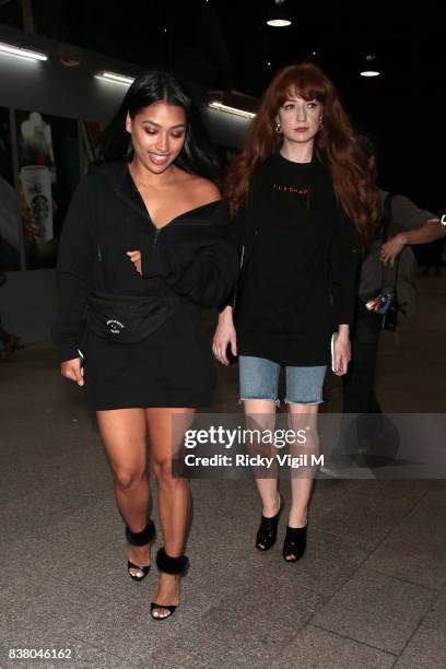 Vanessa White and Nicola Roberts attend Corona Sunsets - launch event at The View from the Shard on August 23, 2017 in London, England.