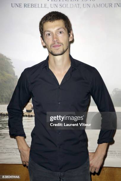 Actor Cyril Descours attends "Ciel Rouge" Paris Premiere at Cinema l'Arlequin on August 23, 2017 in Paris, France.